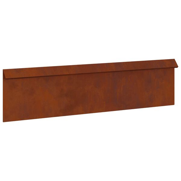 vidaXL Sniglafence 16 pcs Rusty 100 x 3,5 x 25 cm Ve&eth;ra&eth; st&aacute;l
