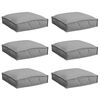 vidaXL P&uacute;&eth;i 6 pcs Gr&aacute;r 40 x 40 x 8 cm Oxford efni