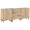 vidaXL Hli&eth;arsk&aacute;par 3 stk. 60x33x75 cm Gegnheill Mang&oacute;vi&eth;ur
