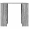 vidaXL Skrifborð með hillu Grár Sonoma 90 x 50 x 75 cm Samsettur viður