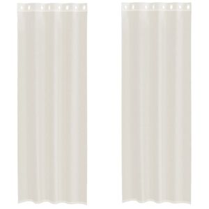 vidaXL Voile Gluggatj&ouml;ld me&eth; Grommets 2 stk Krem 140x300 cm
