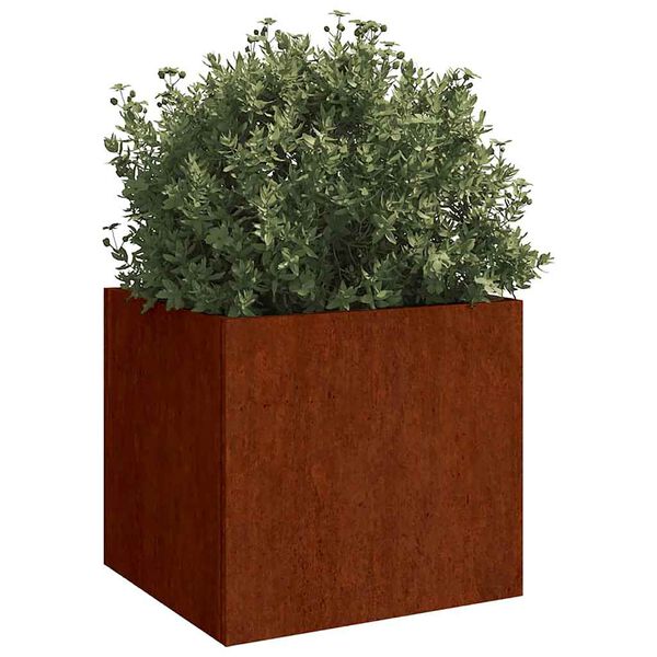 vidaXL gr&oacute;&eth;ursetningar 2 stk 32x30x29 cm Corten St&aacute;l