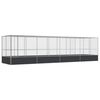 vidaXL St&oacute;rt Fuglab&uacute;r me&eth; Framlengingu Silfurlita&eth; 832x207x212 cm St&aacute;l