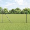 vidaXL Girðingarpóstur Grár 10 x 1,6 m (60 x 60 mm net) Stál og PVC