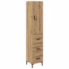 vidaXL H&aacute;bor&eth; Artisan Eik 69,5 x 34 x 180 cm Samsettur vi&eth;ur