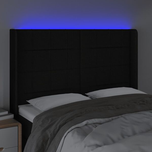 vidaXL LED H&ouml;f&eth;agafl 147x16x118/128 cm Svart Efni