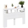 vidaXL Höfðagaflsskápur með LED Hvítur 140x17x102 cm