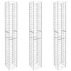 vidaXL Gabion Steinak&ouml;rfur 3 Stk S&iacute;nkh&uacute;&eth;a&eth; St&aacute;l 25x25x197 cm