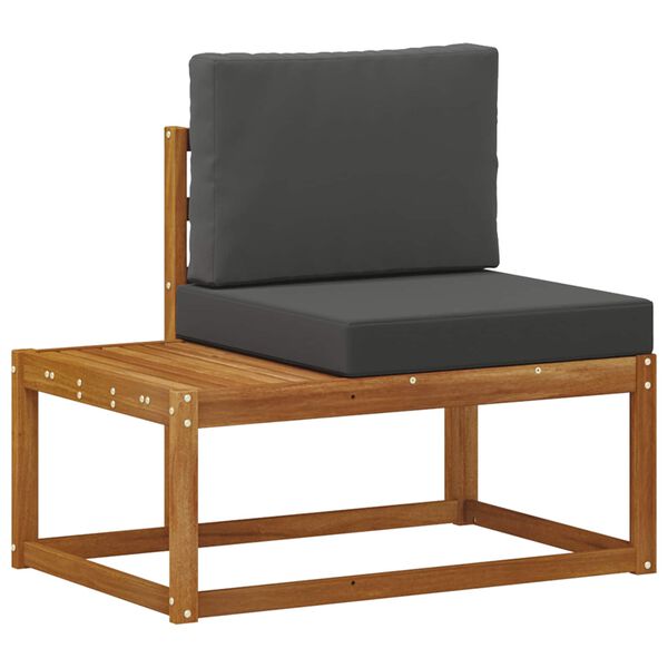 vidaXL &Uacute;ti s&oacute;fasett 2 pcs N&aacute;tt&uacute;rulegur Solid Akas&iacute;uskei&eth; og P&oacute;lyester