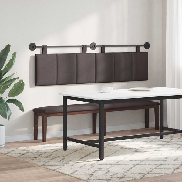 vidaXL Hengisk&aacute;li Vegghengt Randir D&ouml;kk br&uacute;nt 190 x 55 x 5 cm d&uacute;kur