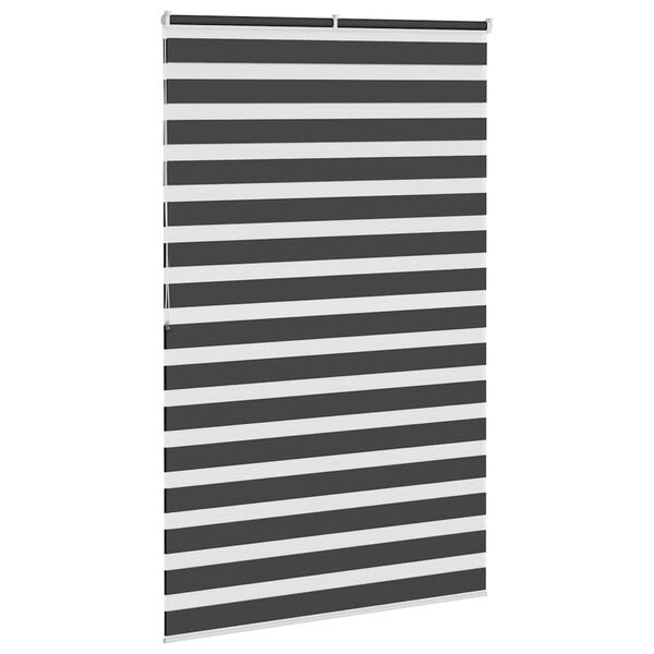vidaXL Zebra Gard&iacute;na Sv&ouml;rt 140x200 cm Efni Breidd 135,9cm P&oacute;l&yacute;ester