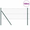 vidaXL Gir&eth;ingarp&oacute;stur Gr&aelig;nn 100 x 0,6 m (13 mm net) St&aacute;l og PVC