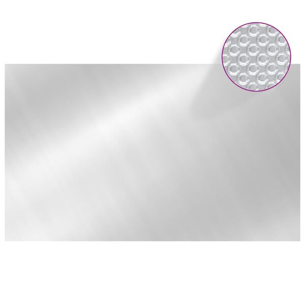 vidaXL R&eacute;tthyrnd Sundlaugaryfirbrei&eth;sla 1000x600 cm PE Silfurlitu&eth;