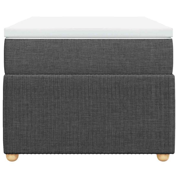 vidaXL H&oacute;lfa&eth; Springr&uacute;m me&eth; D&yacute;nu Svart Single Tauefni