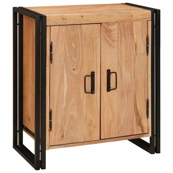 vidaXL Noat&ouml;flu sk&aacute;pur Br&uacute;nn 66 x 35 x 76 см Gegnheill akas&iacute;uvi&eth;ur