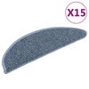 vidaXL &THORN;repamottur Sj&aacute;lfl&iacute;mandi Sisal-Look 15 stk. 56x17x3 cm Bl&aacute;r