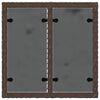 vidaXL garðborð með glerplötu Brún 55x55x37 cm Poly Rattan