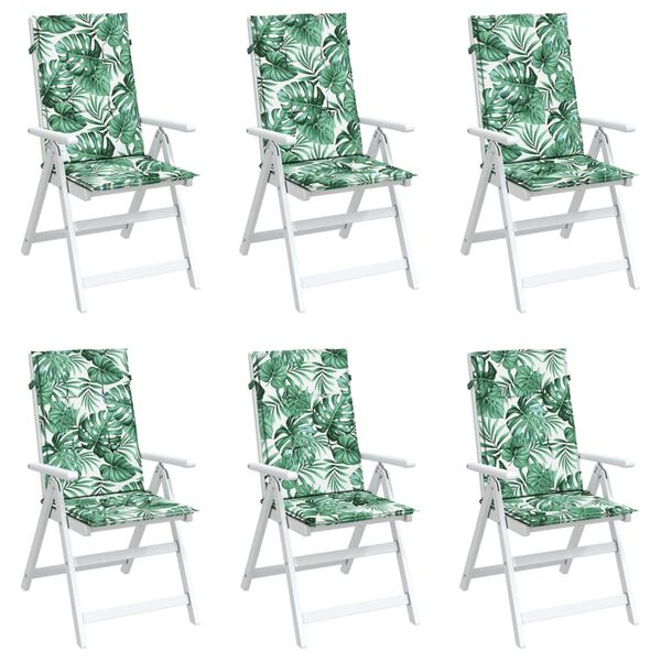 vidaXL Sessur fyrir St&oacute;la me&eth; H&aacute;u Baki 6 stk. Laufamynstur Tauefni