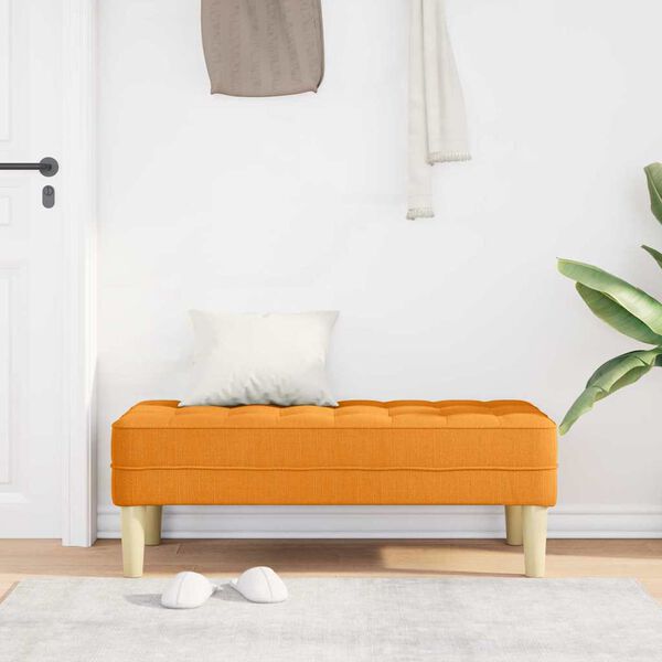 vidaXL Bekkur D&ouml;kk guli 113 x 57 x 39 cm d&uacute;kur