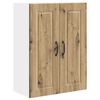 vidaXL Eldh&uacute;s sk&aacute;pur Artisan Eik 60 x 31 x 80 cm Samsettur vi&eth;ur