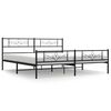vidaXL R&uacute;mgrind &uacute;r M&aacute;lmi me&eth; H&ouml;fu&eth;gafli & F&oacute;tagafli Sv&ouml;rt 183x213 cm
