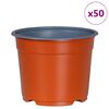 vidaXL Bl&oacute;mapottur 50 pcs terracotta &Oslash; 15 x 12.5 cm Plast