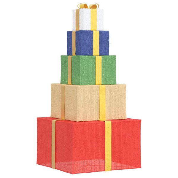 vidaXL j&oacute;laskrautsgjafakassi 250 LED heitt hv&iacute;tt