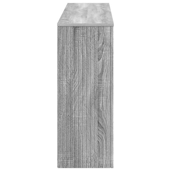 vidaXL Veggbor&eth; Randir Gr&aacute;r Sonoma 155 x 29 x 74 cm Verkefnavi&eth;ur