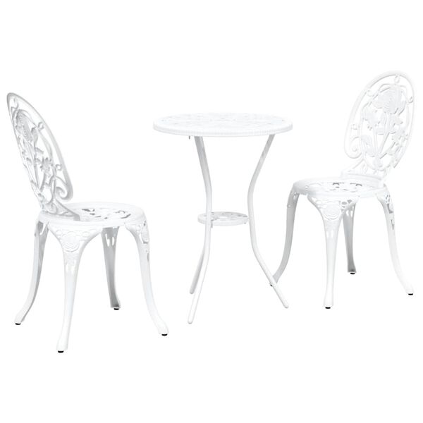 vidaXL Gar&eth; Bistro Set 3 pcs Hv&iacute;tt &Aacute;l