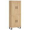 vidaXL Sk&aacute;pur Sonoma Eikarlitur 69,5x34x180 cm Samsettur Vi&eth;ur