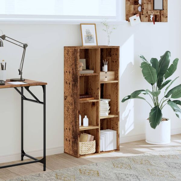 vidaXL Bókaskápur Viðarlitur 50x25x105 cm Samsettur Viður