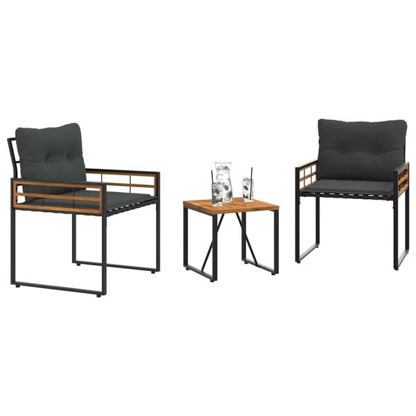 vidaXL Utandyra h&uacute;sgagna sett me&eth; p&uacute;&eth;i 3 pcs Dimmgr&aacute;r