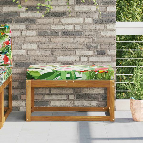 vidaXL Utandyra s&aelig;ti p&uacute;&eth;i litr&iacute;kur litur 80 x 40 x 8 cm 100% p&oacute;l&yacute;ester