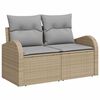 vidaXL Gar&eth;s&oacute;fa sett me&eth; geymslu 5 pcs Beige og lj&oacute;sgr&aacute;r p&oacute;l&yacute;rattan