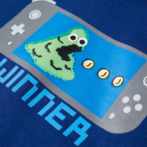 Barnahettupeysa Dökkblá 116