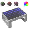 vidaXL S&oacute;fabor&eth; me&eth; &Oacute;endanleika LED Gr&aacute;ir Sonoma 70x53x30 cm
