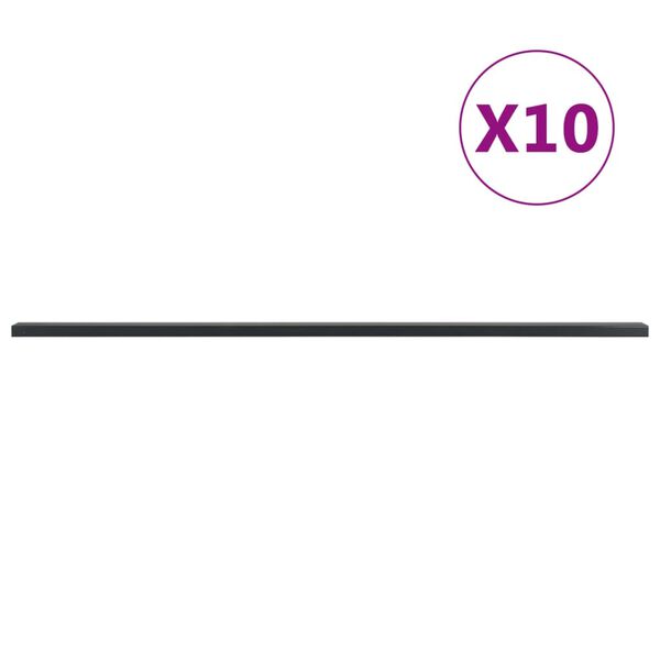 vidaXL Gir&eth;ingastaurar 10 stk. Gr&aacute;r 220 cm St&aacute;l