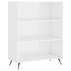 vidaXL B&oacute;kask&aacute;pur H&aacute;glans Hv&iacute;tur 69,5x32,5x90 cm Samsettur Vi&eth;ur