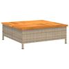 vidaXL Gar&eth;bor&eth; Drappa&eth;ur 70x70x25 cm Rattan og Akas&iacute;uvi&eth;ur