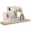 vidaXL Vegghilla me&eth; Sk&uacute;ffu Eikarlitu&eth; 90x23,5x3,8 cm MDF
