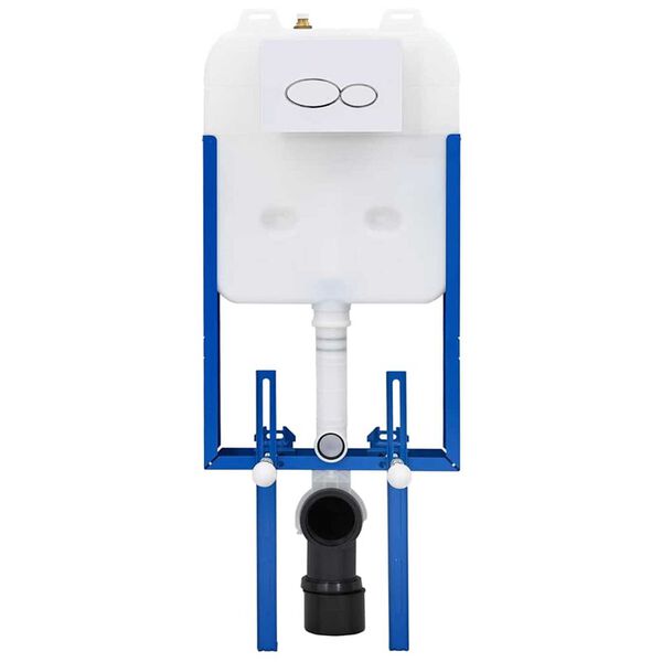 vidaXL Festingarrammi Hvítt Stál