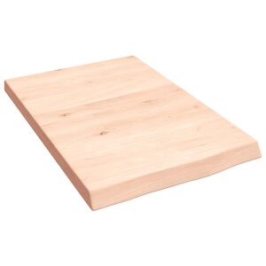 vidaXL Vegghilla 40x60x(2-4) cm &Oacute;me&eth;h&ouml;ndla&eth;ur Gegnheill Eikarvi&eth;ur