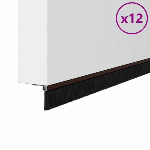 vidaXL Skruv-&aacute; hur&eth;arbjalla&thorn;&eacute;ttingar 12 pcs Br&uacute;nn 100 cm &Aacute;lblenda