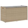 vidaXL &Uacute;tigeymslubekkur me&eth; p&uacute;&eth;i Beige 100 cm P&oacute;l&yacute;rattan