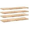 vidaXL Vegghilla 4 stk 140x40x4 cm &Oacute;me&eth;h&ouml;ndla&eth;ur Gegnheill Akas&iacute;uvi&eth;ur