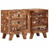 vidaXL n&aacute;ttbor&eth;ssk&aacute;pur 2 stk 37x32x50 cm Solid Wood Endurunni&eth;
