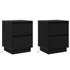 vidaXL Noat&ouml;flu sk&aacute;pur me&eth; sk&uacute;ffu 2 pcs Svartur Eik 39 x 34,5 x 50 cm