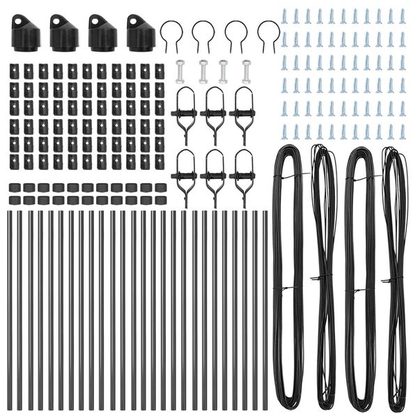 vidaXL Girðingarpóstur Annað 26 pcs Grár 3,2 x 3,2 x 80 cm Stál