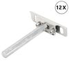 vidaXL flj&oacute;tandi hillufestingar 12 stk &oacute;s&yacute;nilegt &Oslash;12x100 mm