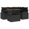 vidaXL Gar&eth;s&oacute;fa sett me&eth; p&uacute;&eth;i 5 pcs Svartur